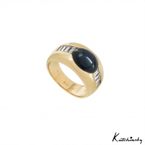 Kutchinsky Yellow Gold Sapphire & Diamond Ring